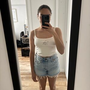Brandy Melville White Fitted Camisole